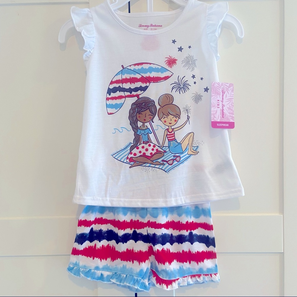Tommy Bahama Toddler Girls Pajama Set Size 2T